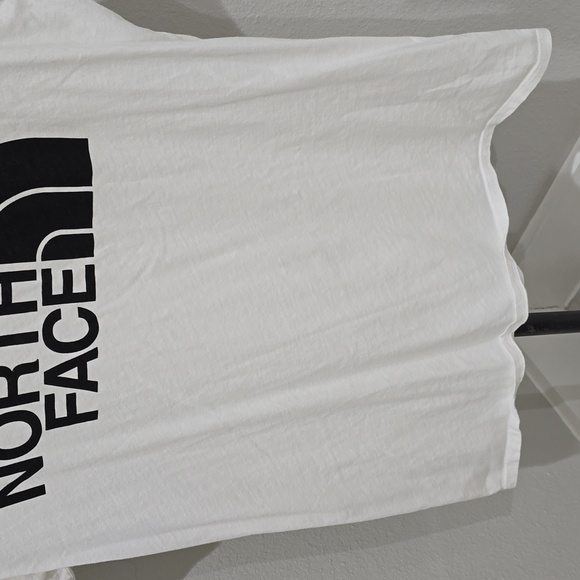 The North Face Women's White Short Sleeve Tee Black Logo T-Shirt Medium - Picture 6 of 11